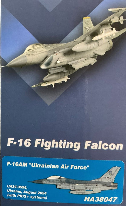 1/72 HobbyMaster (HA38047) Lockheed F16AM Fighting Falcon (UA24-3596) Ukraine Air Force 2024 (Limited Edition) 2025 Release