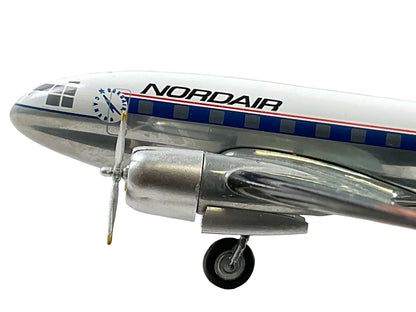 1/200 Western Models (AC2CFNAE) Curtiss C46A Commando (CF-NAE) "Nordair Canada"  Polished Aluminum with White & Blue NDA Livery, Nordair (Limited Edition of Only 200)