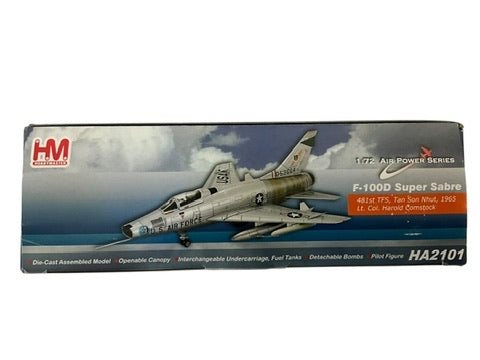 1/72 HobbyMaster (HA2101) North American F100D Super Sabre (053604) flown by Lt.Col. Harold E. Comstock July 1966 Bien Hoa AB, South Vietnam 481st TFS 27th TFW, U.S.A.F. (Limited Edition of 2500)