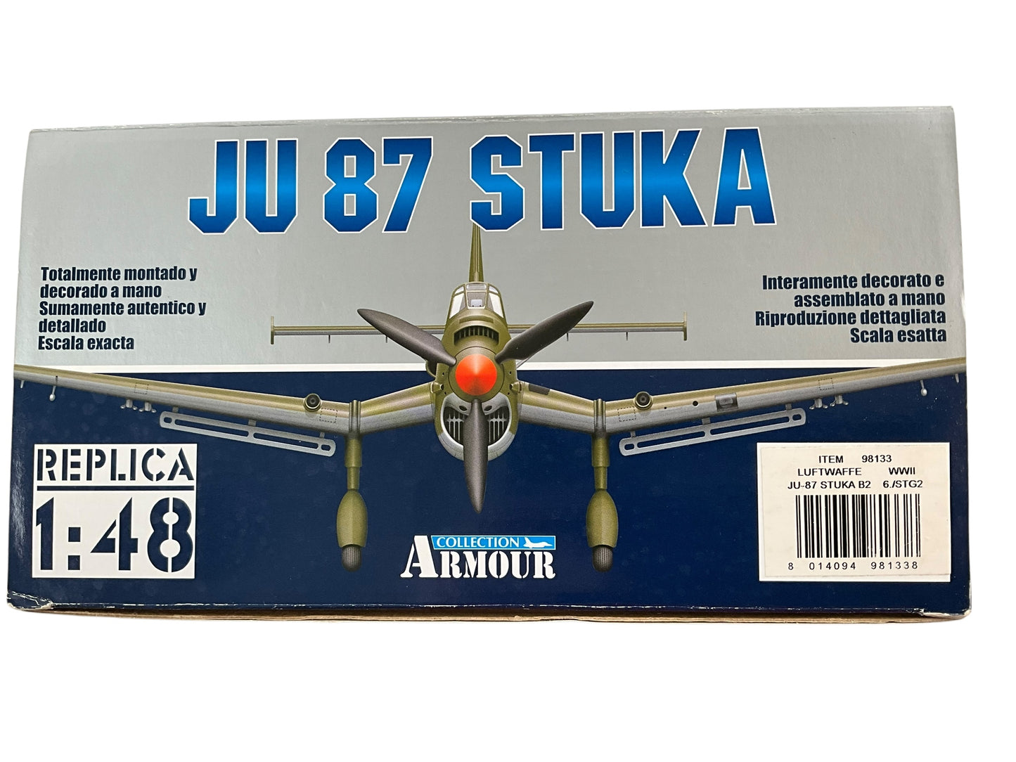 1/48 Armour/Franklin Mint (98133) Junkers JU87 Stuka B2 (T6+MP) Tan & Green Camo w/Desert Snake Livery 6./STG2 Reichs Luftwaffe (Limited Edition)