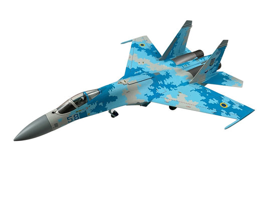 1/72 JC Wings (JCW-72-SU27-003) Sukhoi SU27 Flanker (Blue 58) "Sky Blue Digital Pattern Camo" Myrhorod Air Base, Poltava Oblast, 831st Tactical Aviation Brigade, Ukraine Air Force (Limited Edition #467 of Only 600)