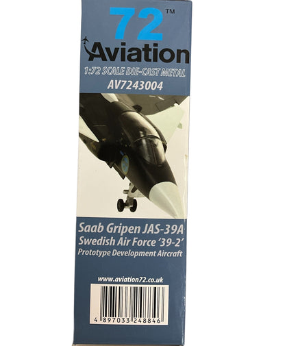 1/72 Aviation72 (AV72-43-004) Saab JAS39A Gripen (39-2) "#2 Prototype Development Aircraft" Swedish Air Force (Limited Edition of Only 360)