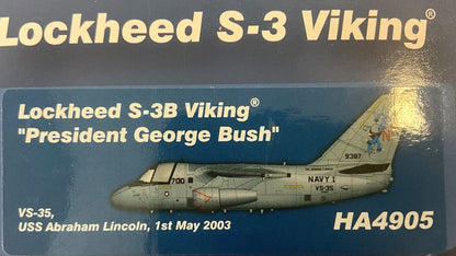 1/72 HobbyMaster (HA4905) Lockheed S3B Viking (NK700) NAVY-1 "George BUSH Victory over Iraq Speech" aboard U.S.S. Abraham Lincoln, May-01 2003, VS35 U.S. Navy (Limited Edition) 2016 Release