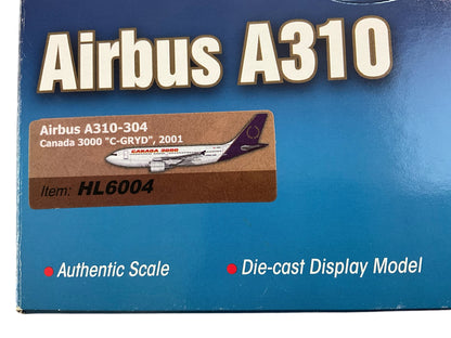 1/200 Hobbymaster (HL6004) Airbus A310-304 (C-GRYD) Transitional Livery with Royal  Airlines Tail  & CANADA 3000 Titles (Limited Edition)