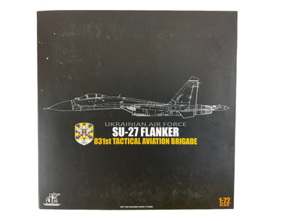 Ukrainian Air Force Sukhoi SU-27 Flanker Splinter Camouflage JC Wings 1:72 Scale Die Cast Model NIB