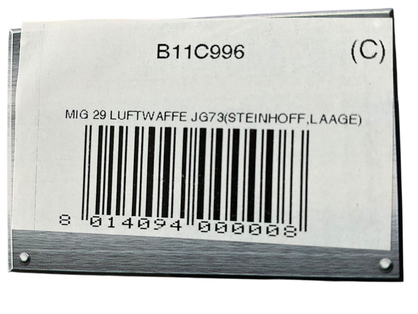 1/48 Franklin Mint/Armour (B11C996) MiG29A Fulcrum (29+20) 1.JagdStaffel, JG73 "Steinhoff", Deutsch Bundes Luftwaffe, m, Laage, Germany (Limited Edition)