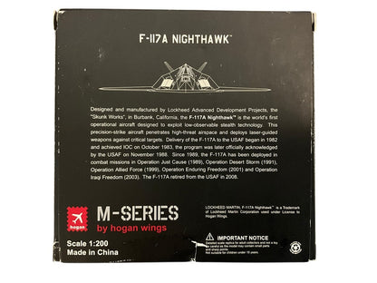 1/200 (Hogan Wings) M-Series (6498) Lockheed F117A NightHawk (88-0843) "UIS Flag Scheme" March 2008  Holloman AFB, 8th FS "Black Sheep" 49th FW "Forty Niners" U.S.A.F. (Limited Edition)