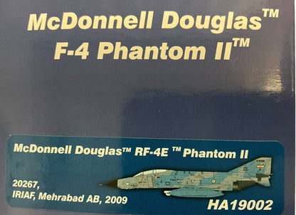 1/72 HobbyMaster (HA19002) McDonnell Douglas RF4E Phantom II (s/n 72-0267) Blue & Grey Camo, Mehrabad AB, 2009 Islamic Republic of Iran Air Force (Limited Edition)