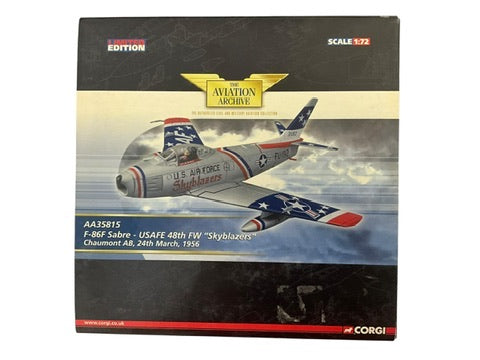 1/72 Corgi (AA35815) North American F86F Sabre "Skyblazers" 24th March 1956 Chaumont AB France, 48th FW, U.S.A.F.E. (Limited Edition #0548 of 1000)