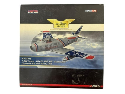 1/72 Corgi (AA35815) North American F86F Sabre "Skyblazers" 24th March 1956 Chaumont AB France, 48th FW, U.S.A.F.E. (Limited Edition #0548 of 1000)