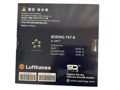 1/200 SQ Wings (L2056) Boeing B747-8i (D-ABYT) *Koln* "DLH Retro 1970 5th Livery" Lufthansa (Limited Edition)
