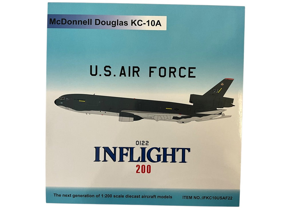 1/200 Inflight200 (IFKC10USAF22) McDonnell Douglas KC10A Extender (87-0122) 1980s"Europe One Tactical Green Livery" Seymour Johnson AFB N.C. 68th ARG, 911th ARS, U.S.A.F. (LImited Edition)