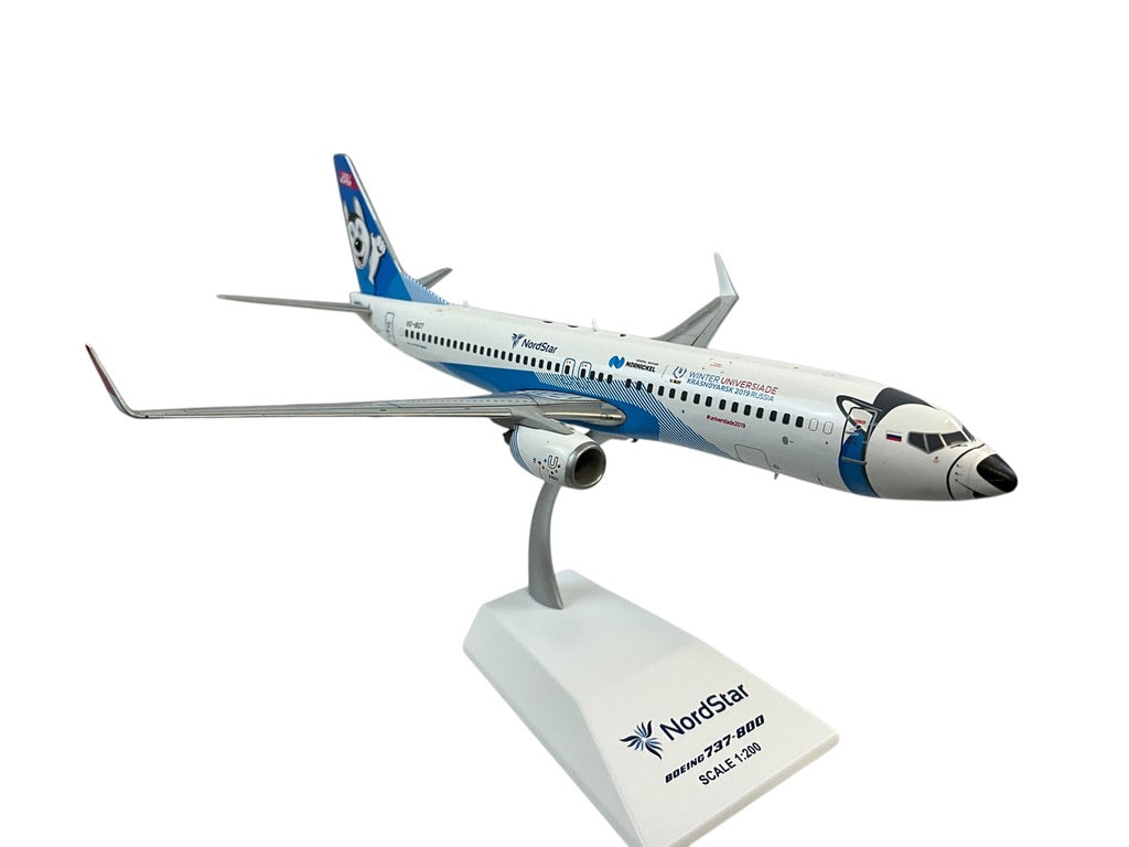 1/200 JC Wings (LH2TYA160) Boeing B737-800 (VQ-BQT) "Winter Universiade Krasnoyarsk 2019 Russia" NordStar (Limited Edition)