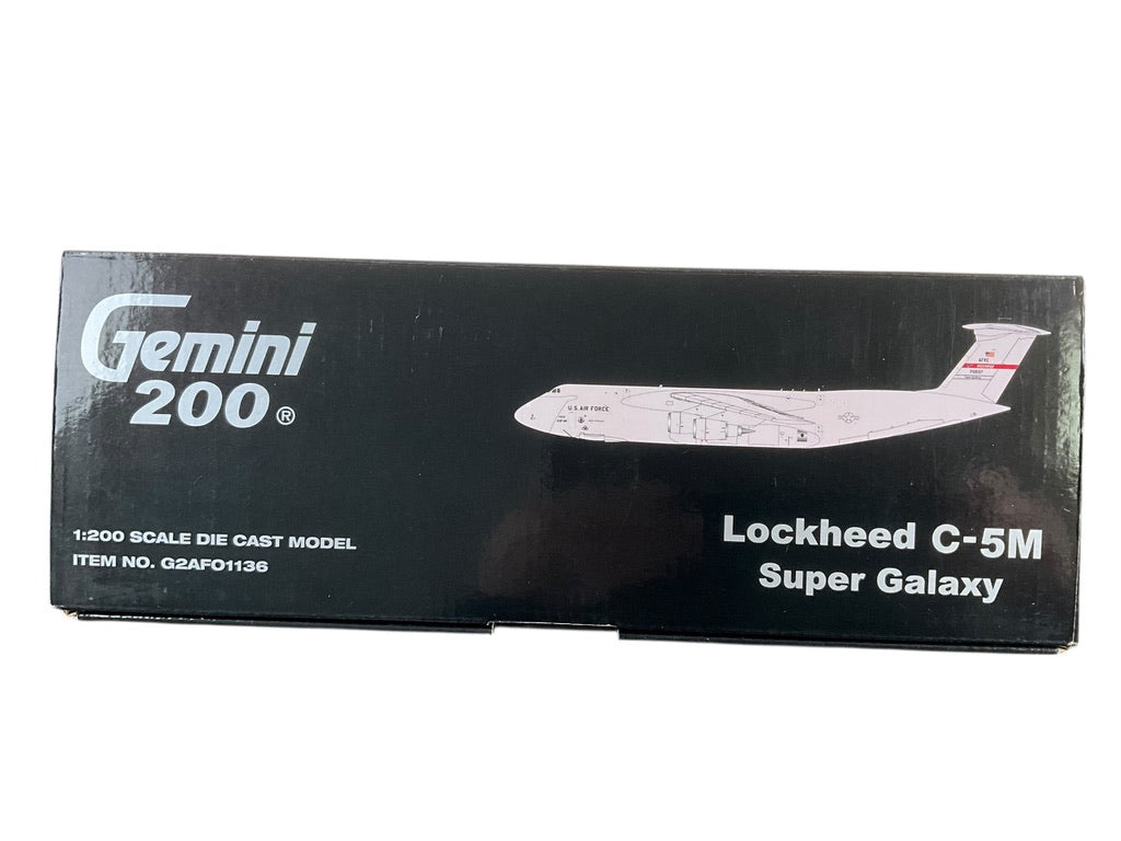 1/200 Gemini200 (G2AFO1136) Lockheed C5M Super Galaxy (70037) "Spirit of Chicopee" Westover Massachusetts AFRC 439th AW U.S.A.F. (Limited Edition) 2024 Release