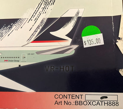 1/200 Blue Box (BBOX-CX-02 / BBOX-CATH-888) Boeing B747-467 (VR-HOT) "1994 Brush Wing Livery" Cathay Pacific (Limited Edition #115 of ONLY 240) 2013 Release