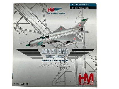 1/72 HobbyMaster (HA0125) Mikoyan MiG21SMT Fishbed (Blue 92) "Hump Back" Soviet Air Force (Limited Edition of Only 2000)