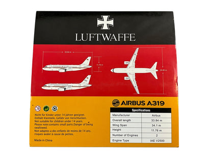 1/200 JC200 (LH2247) Airbus A319-133CJ (15-01) - BundesRepublic Deutschland - Deutsch Bundes Luftwaffe (Limited Edition)