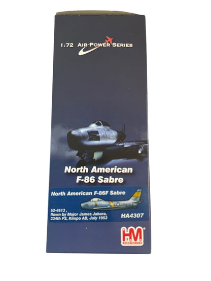 1/200 HobbyMaster (HA4307) North American F86F Sabre (FU513) flown by Major James Jabara (22 Kills) 334 FS U.S.A.F. Kimpo AB,  South Korea July 1953 (Limited Edition of Only 500)
