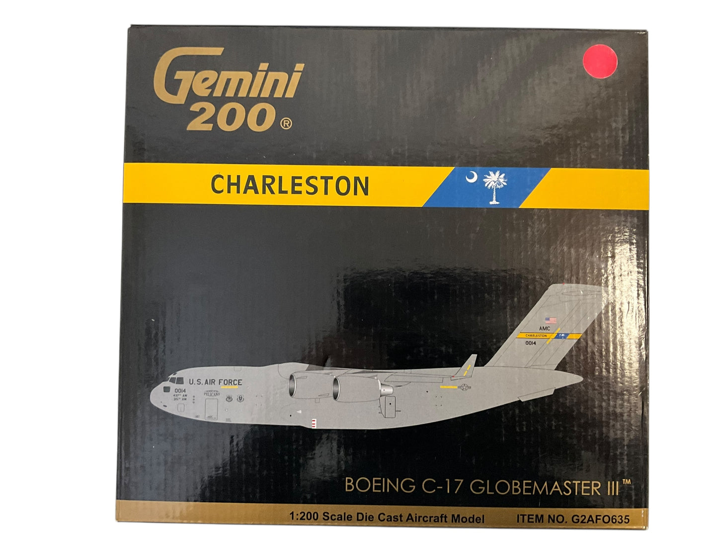 1/200 Gemini200 (G2AFO635) Boeing C17 Globemaster III (0014) "Spirit of the Pelicans" Charleston 437th AW & 315th AW U.S.A.F. (Limited Edition) 2017 Release