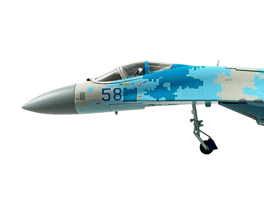 1/72 JC Wings (JCW-72-SU27-003) Sukhoi SU27 Flanker (Blue 58) "Sky Blue Digital Pattern Camo" Myrhorod Air Base, Poltava Oblast, 831st Tactical Aviation Brigade, Ukraine Air Force (Limited Edition #467 of Only 600)