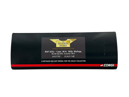 1/48 Corgi (AA37702) Royal Aircraft Factory SE5a (A8936) flown by Capt. W.A. "Billy" Bishop (Allies Ace of Aces with 72 Kills) No,80 Sqdn R.F.C. (Limited Edition of Only 3710)