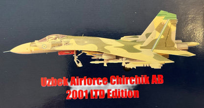 1/72 (Witty Wings) Sky Guardians (WTW-72-014-008) Sukhoi SU27 Flanker-B (White 21) Green/Tan/Grey Splotch Pattern Camo, Chirchik AB, 59th Fighter-Bomber Aviation Regiment, Uzbek Air Force (Limited Edition) 2001 Release