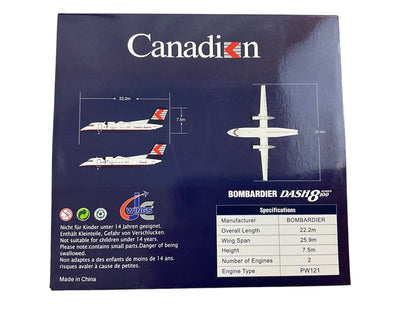 1/200 JC-Wings (LH2285) Bombardier DASH8-100 (C-GAAM) Chevron Livery - Canadian Regional Airlines (Limited Edition)