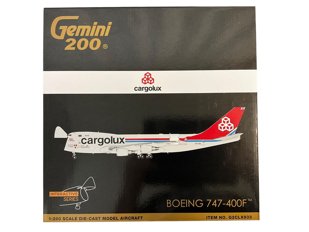 1/200 Gemini200 (G2CLX933) Boeing B747-400ERF (LX-LCL) "Interactive Series" Cargolux (Limited Edition) 2021 Release