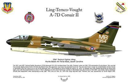 1/72 Century Wings (686250) Vought Corsair II A7D (MB71-0354) 1972 Korat R.T.A.F.B. Thailand 353rd TFS 354th TFW U.S.A.F. (Limited Edition of 1500)