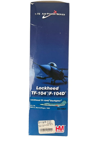 1/72 HobbyMaster (HA1062) Lockheed TF104G Starfighter (27+79) MFG2 MarineFlieger Deutche Bundes Marine 1985 (Limited Edition 0f Only 600)