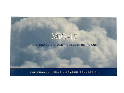 1/48 Franklin Mint/Armour (B11E404) MiG15 Fagot (925) 1/48 Franklin Mint/Armour (B11E404) MiG15 (925) "Big Night Boy" flown by (Soviet) Colonel Yevgeyi Pepelyavev (23 Kills)   196th IAP of 324th IAD of VVS, North Korea Air Force 1953 (Limited Edition)