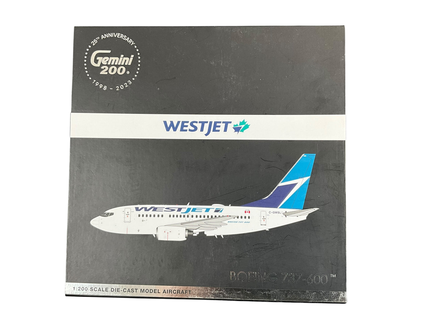 1/200 Gemini200 (G2WJA1295) Boeing B737-600 (C-GWSL) 1st WJA Livery WestJet Airlines (Limited Edition) 2024 Release
