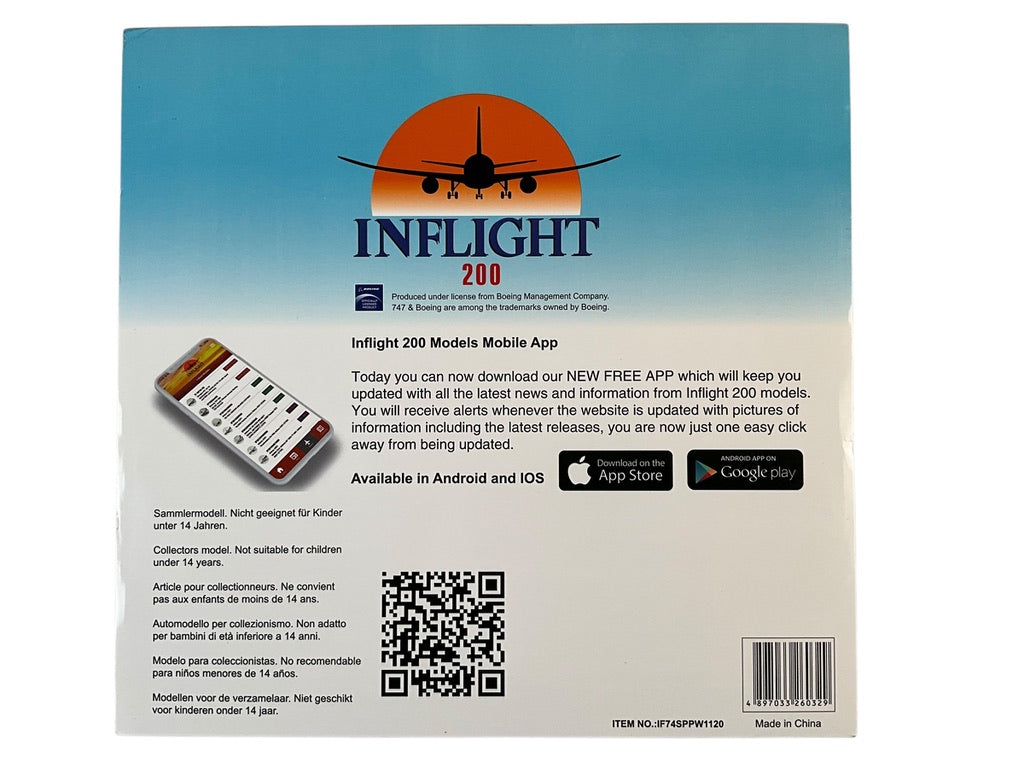 1/200 Inflight200 (IF74SPPW1120) Boeing B747SP (C-GTFF) "Engine Test Flight Aircraft" Pratt & Whitney Canada (Limited Edition)