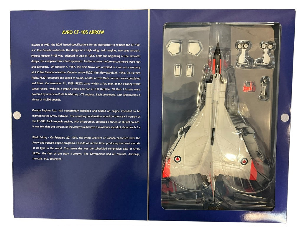 1/72 (HobbyMaster) Canadian Warplane Heritage Museum (CWH005) Avro (Canada) CF105 Arrow (25204) RL204 (Limited Edition of ONLY 1000)