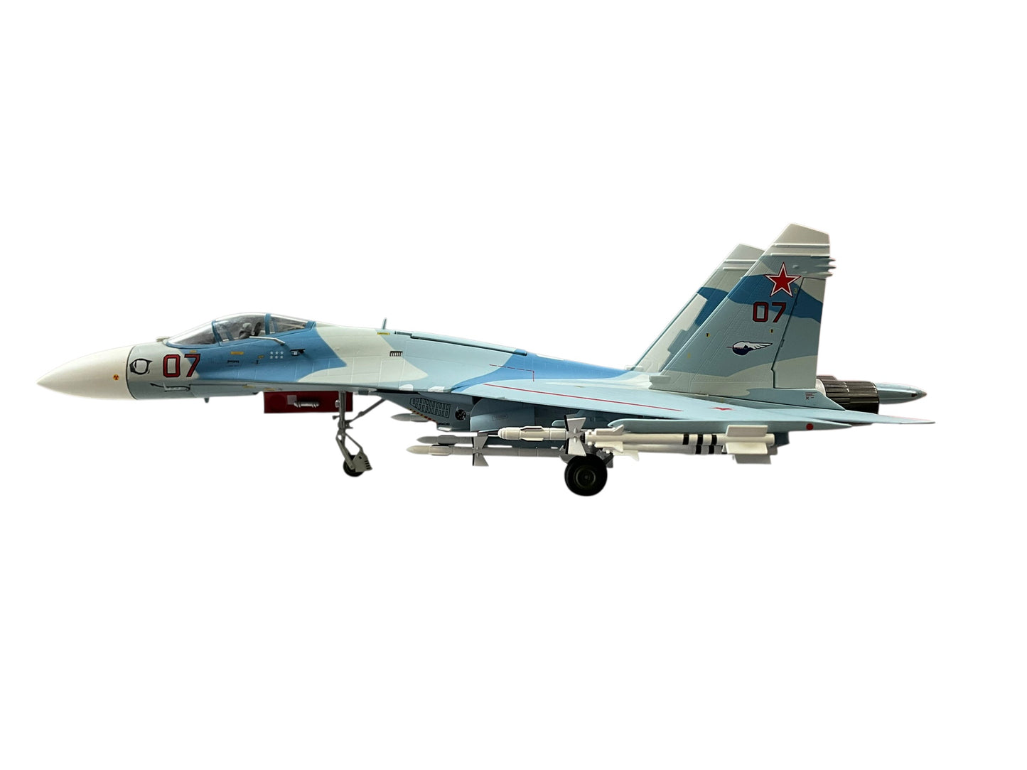 1/72 (Witty Wings) Sky Guardians (WTW-72-014-005) Sukhoi SU27 Flanker-B (Red 07) "Evil Eye" 3-Tone Blue Splinter Pattern Camo, Russian Air Force (Limited edition (Limited Edition)