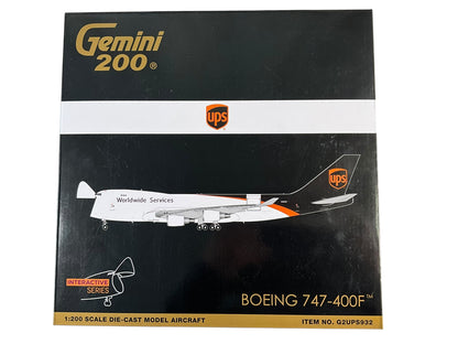 1/200 Gemini200 (G2UPS932) Boeing B747-400F (N580UP) "Interactive Series" Worldwide Services UPS (Limited Edition) 2021 Release