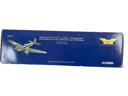 1/72 Corgi (AA33701) Heinkel He111H3 (V4+AM) "Battle of Britain" Aug 1940 Montidier, "Hindenburg" II./KG.1 Dritten Reich Luftwaffe (Limited Edition)