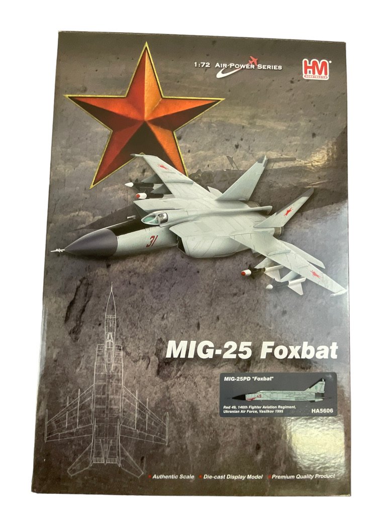 Ukrainian Air Force MiG-25 Foxbat Hobbymaster 1:72 Scale Die Cast Model NIB