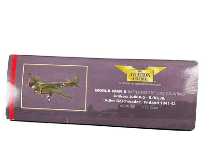 1/72 Corgi (AA36702) Junkers Ju88A-5 (4D+MN) Finland 1941-42 5./KG30 "Adler Geschwader" Dritten Reich Luftwaffe (Limited Edition #0972 of Only 3590)