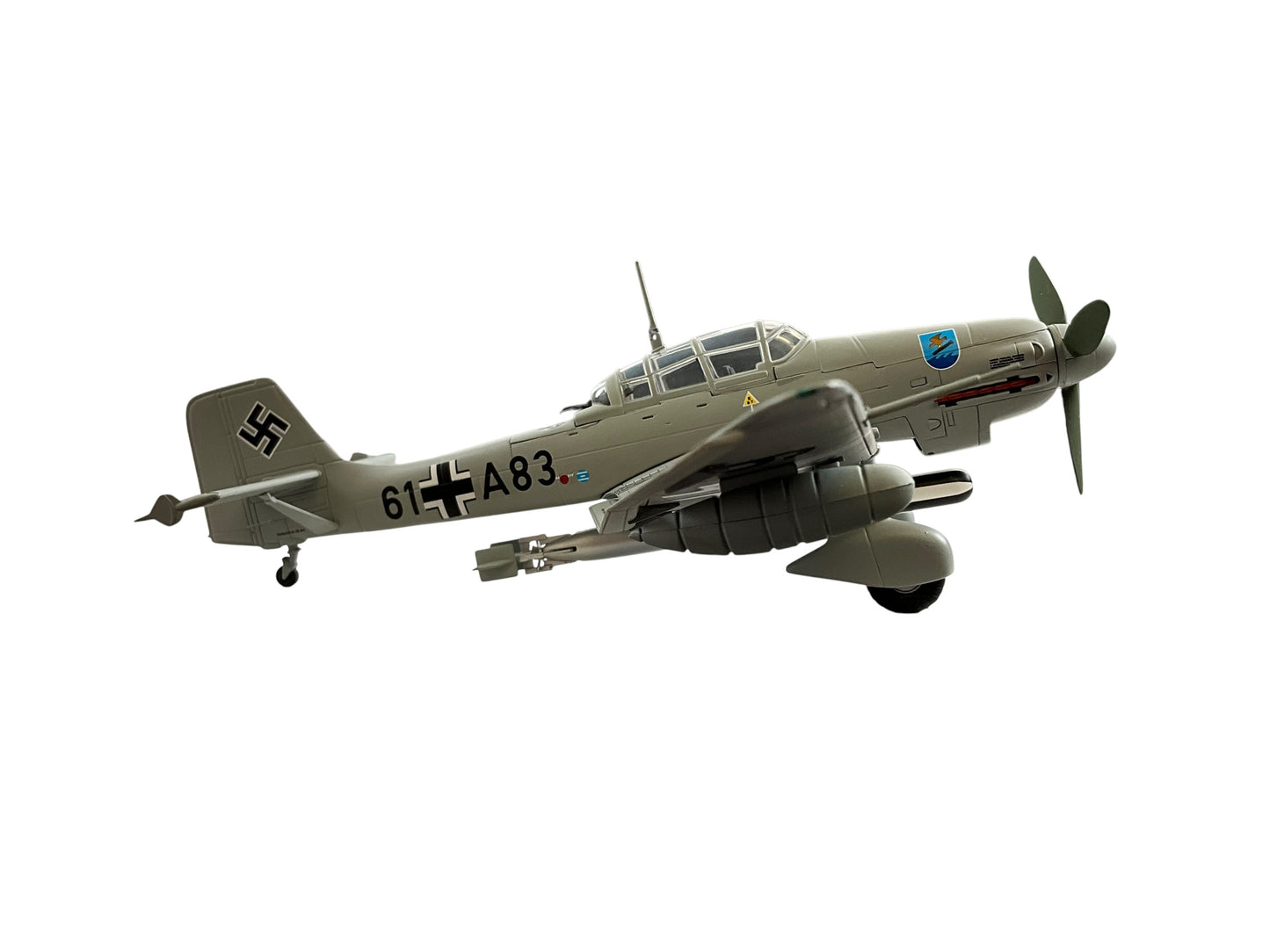 1/48 Armour/Franklin Mint (ART.98056//B11B261) Junkers JU87D Stuka (61+A83) Sea Grey Camo "Torpedo Flieger" WWII Deutsch's Reich Luftwaffe (Limited Edition)