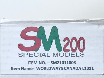 1/200 (SM200) SEATTLE-MODELS (SM2-1011-003) LOCKHEED L1011-385-50 TRISTAR (C-GIES) - White &amp; Blue with Aluminum Belly WWA Livery - Inflight200 Mold - WORLDWAYS CANADA (LIMITED EDITION of ONLY 20)