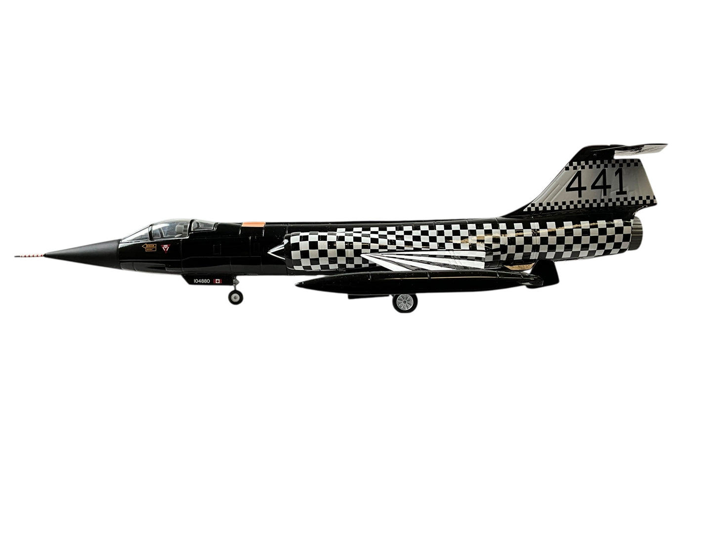 1/48 Franklin Mint/Armour (B11E193) Canadair CF104`(F104G) Starfighter (104880) 441 "Silver Fox" Sqdn Disbandment Scheme Canadian Armed Forces (Limited Edition)