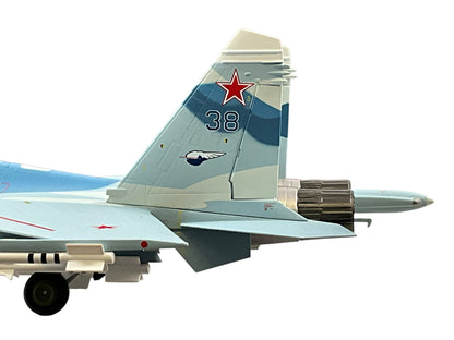 1/72 (Witty Wings) Sky Guardians (WTW-72-014-007) Sukhoi SU27 Flanker-B (Blue 38) "Evil Eye" 3-Tone Blue Splinter Pattern Camo, Russian Air Force (Limited Edition)