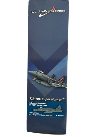 1/72 HobbyMaster (HA5105) Mcdonnell Douglas F/A18E Super Hornet (168912) June 2017 "SU22 Killer" USS George H.W. Bush VFA87 U.S. Navy (Limited Edition)