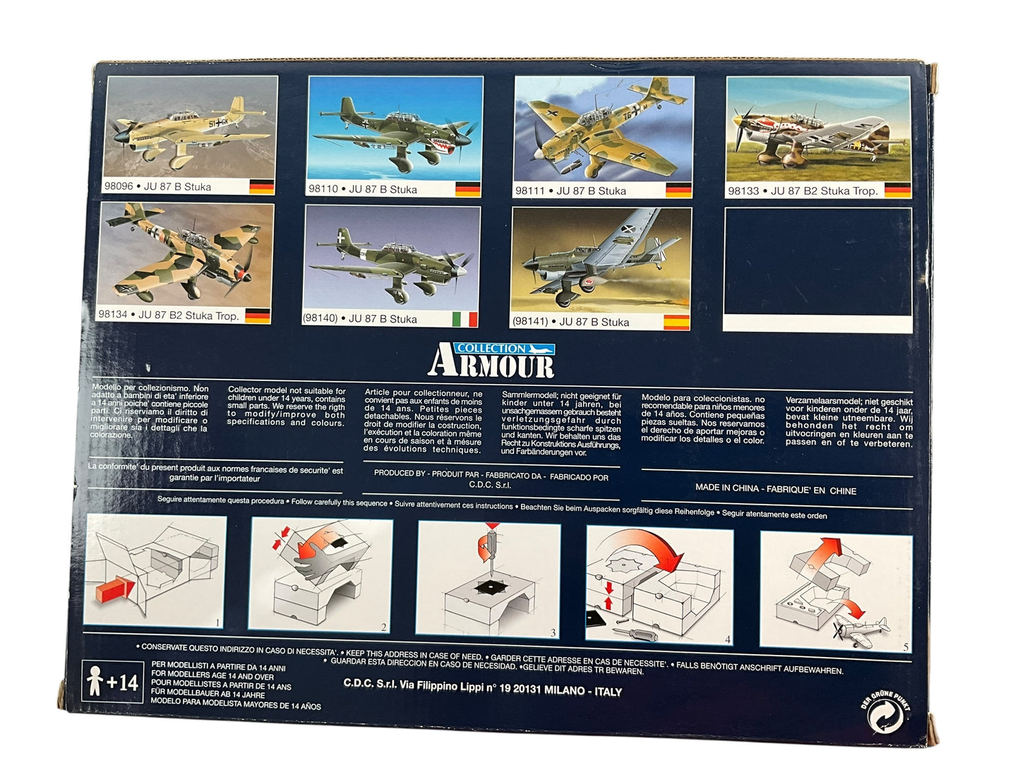1/48 Armour/Franklin Mint (98133) Junkers JU87 Stuka B2 (T6+MP) Tan & Green Camo w/Desert Snake Livery 6./STG2 Reichs Luftwaffe (Limited Edition)