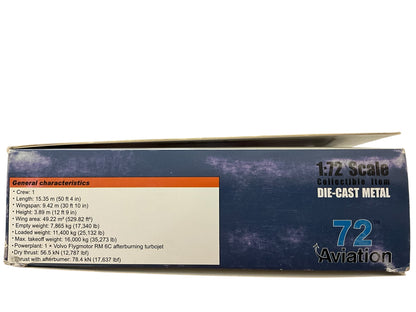 1/72 Aviation72 (AV72-41-001) Saab J35 Draken (10/56) Linkoping-Malmen Sweden 2010, Swedish Air Force (Limited Edition)