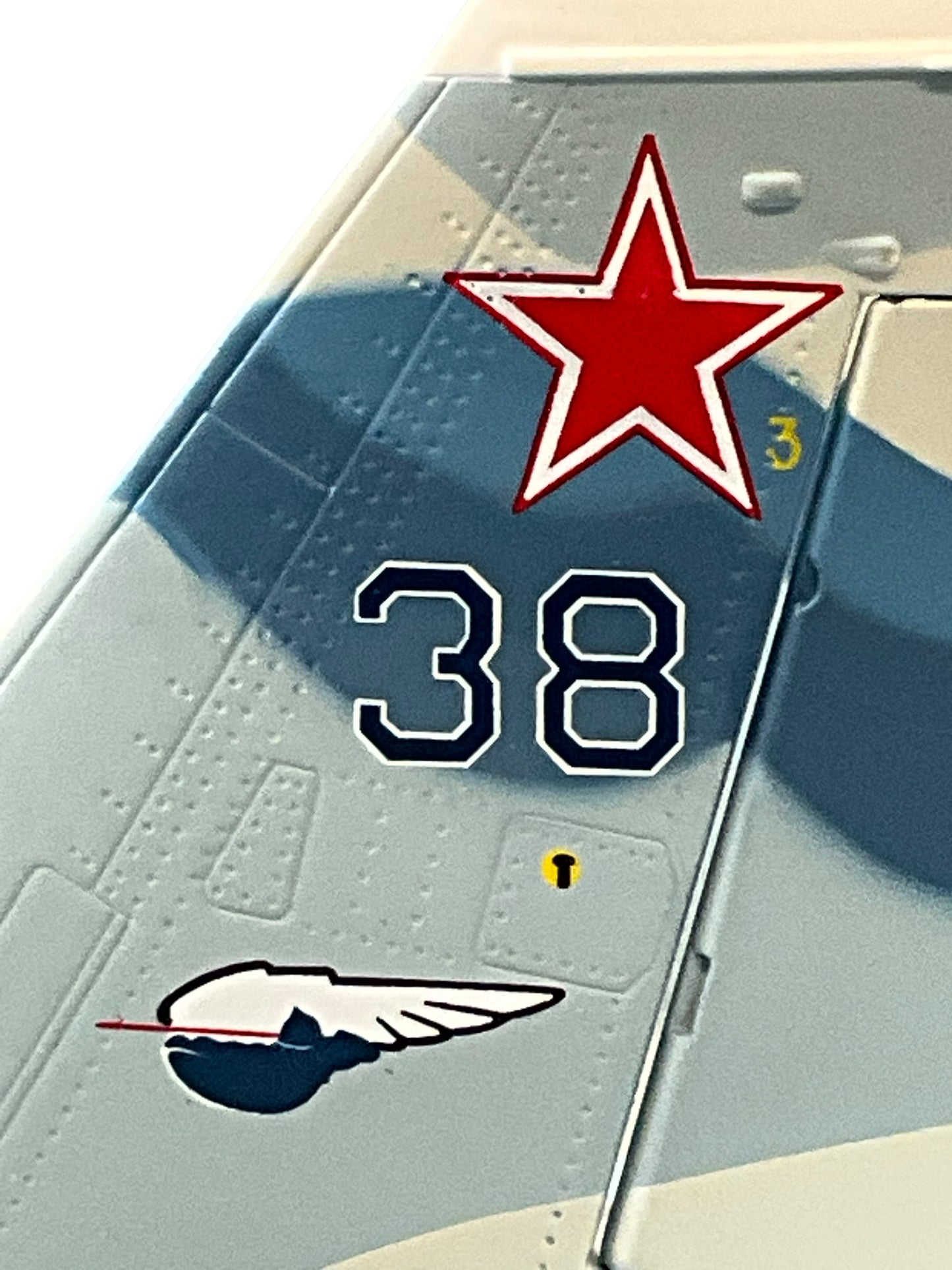 1/72 (Witty Wings) Sky Guardians (WTW-72-014-007) Sukhoi SU27 Flanker-B (Blue 38) "Evil Eye" 3-Tone Blue Splinter Pattern Camo, Russian Air Force (Limited Edition)