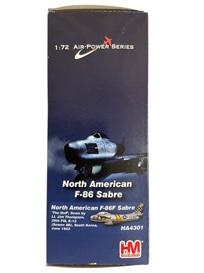 1/72 HobbyMaster (HA4301) North American F86F Sabre (FU897 c/n 12897) "The Huff" flown by Lt. Jim Thompson (2 Kills) 1953 Suwon AB, South Korea, 39th FS, 51st FW,  U.S.A.F. (Limited Edition of 2000)