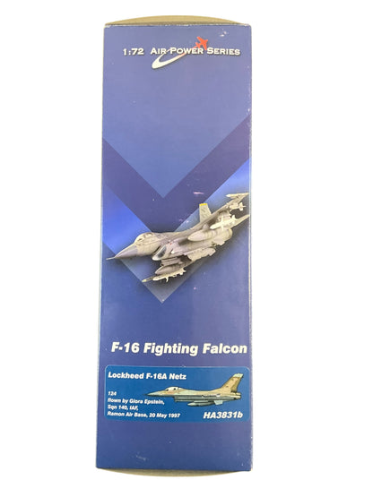 1/72 HobbyMasdtert (HA3831b) Lockheed F16A {Fighting Falcon) Netz (124) flown bt Giora Epstein Ramon AB, 140 Sqdn I.A.F May 20, 1997 (Limited Edition of Only 600)