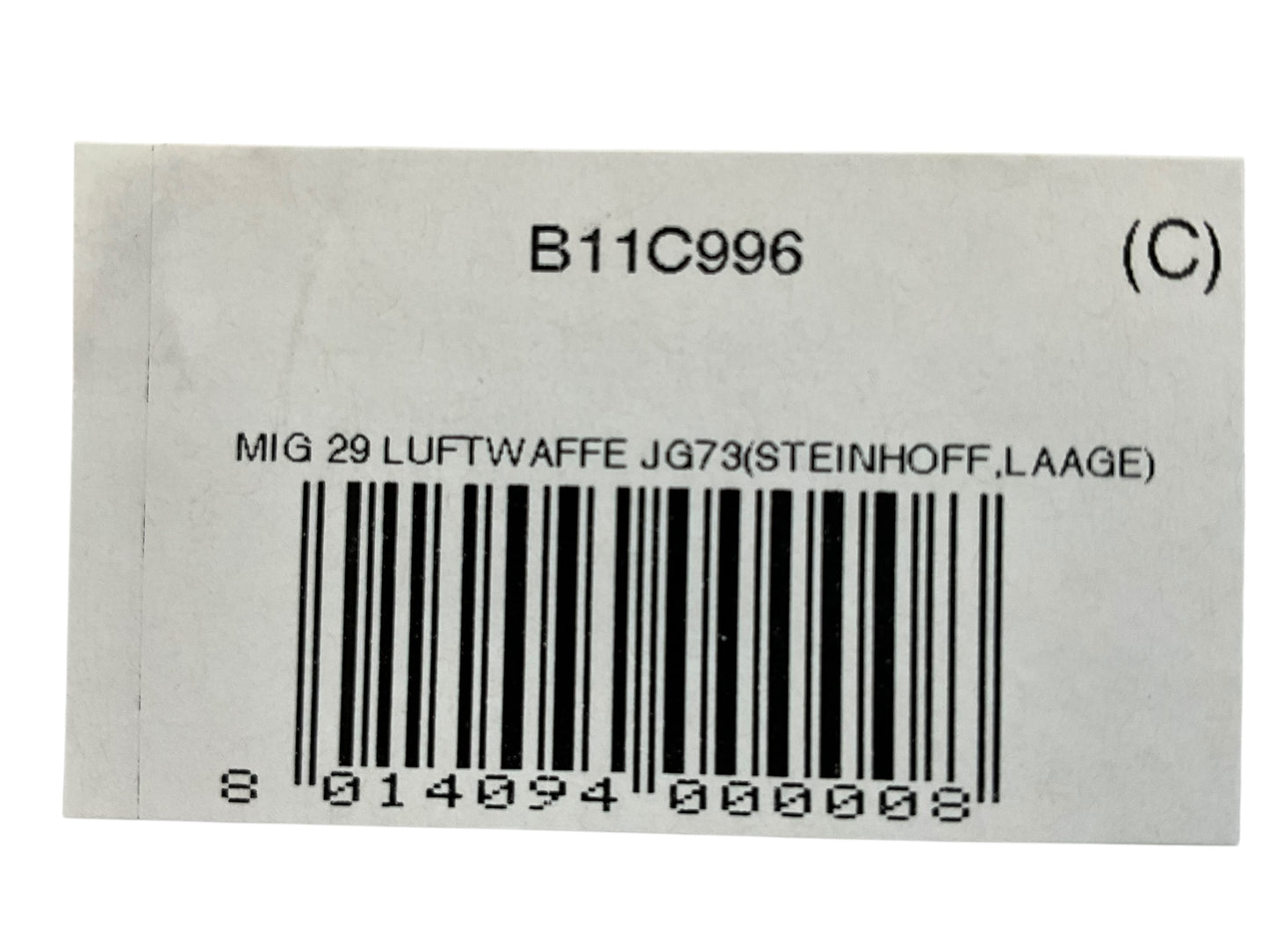 1/48 Franklin Mint/Armour (B11C996) MiG29A Fulcrum (29+20) 1.JagdStaffel, JG73 "Steinhoff", Deutsch Bundes Luftwaffe, m, Laage, Germany (Limited Edition)
